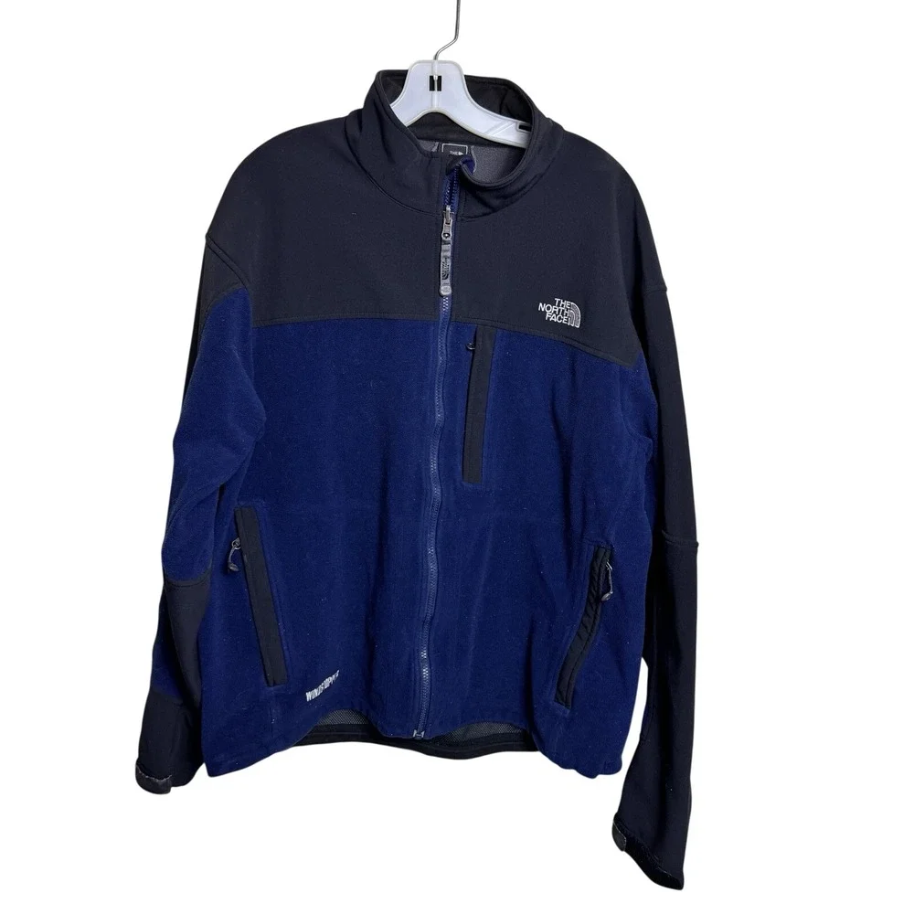 VTG The North‎ Face Denali Fleece Jacket Mens XL Blue Grey Y2K Gorpcore Zip *